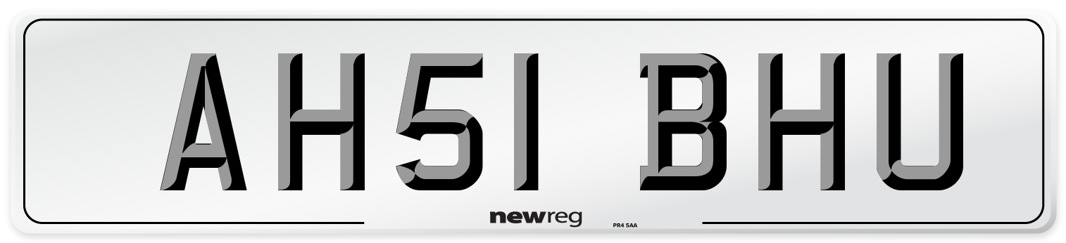 AH51 BHU Number Plate from New Reg